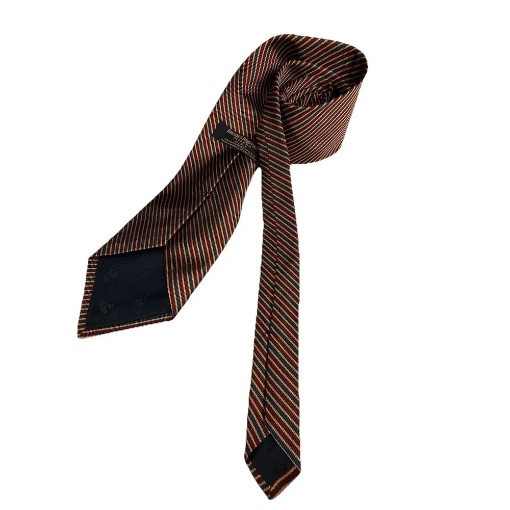 Vintage Brooks Brothers Makers All Silk Men's‎ Repp Regimental Stripe Necktie